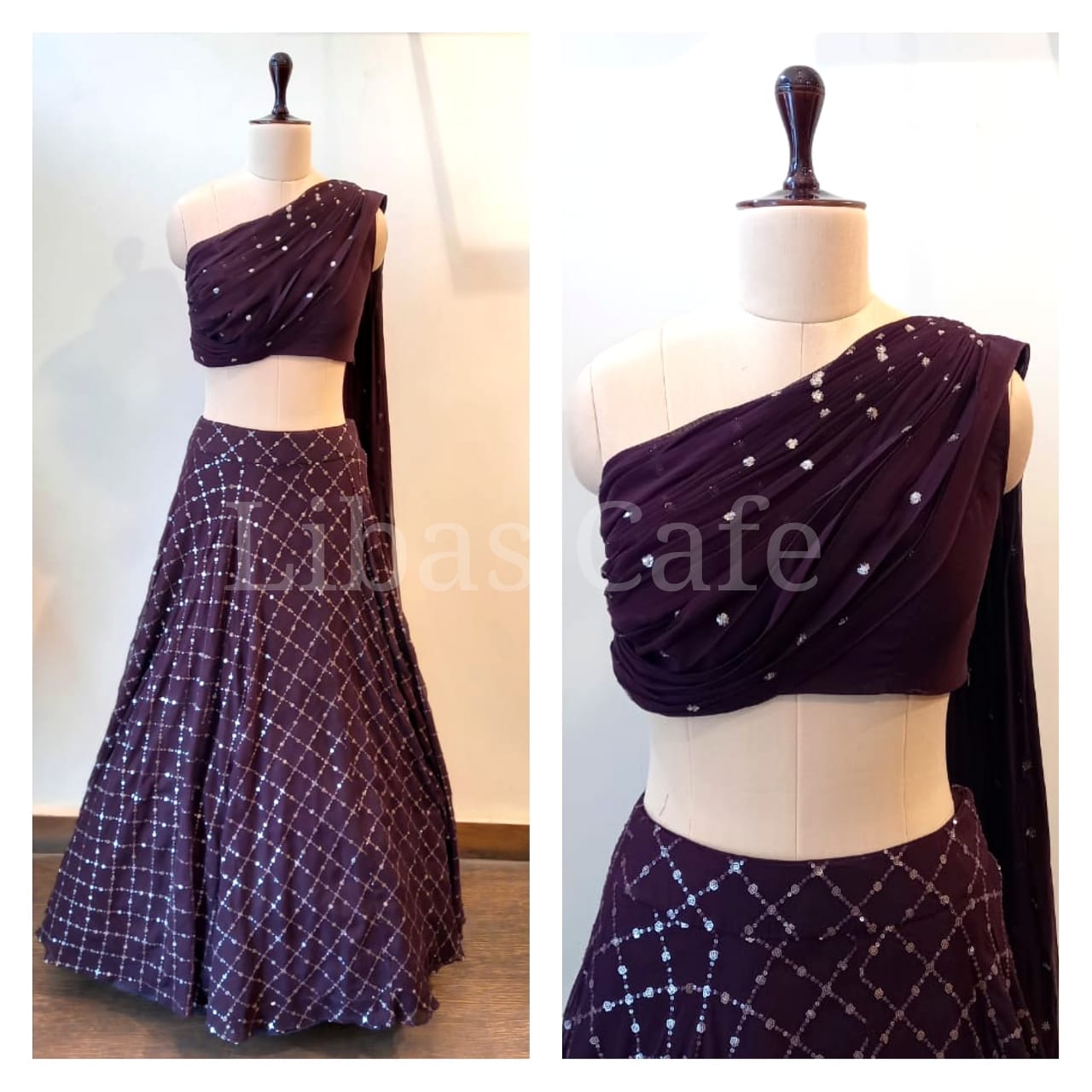 Wine Dape Lehenga